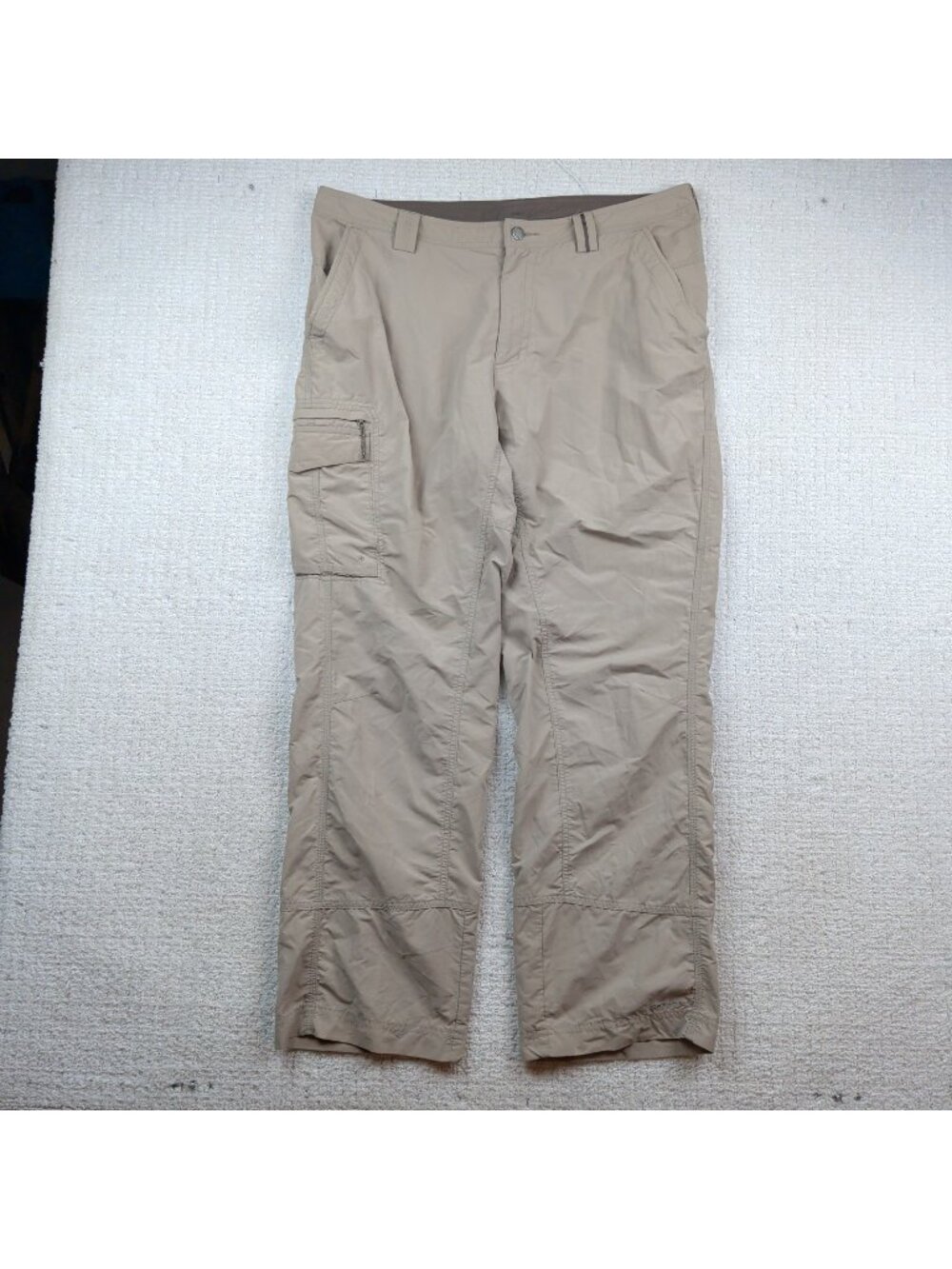 Y2K Columbia Titanium Omni-Dry Hiking Cargo Pants Tan Men Sz 38 Gorpcore Outdoor